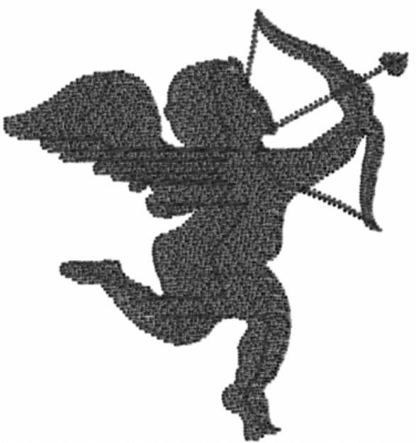 Picture of Cupid Black Machine Embroidery Design