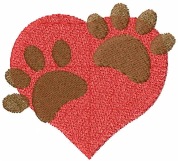 Picture of Double Pawprints Machine Embroidery Design