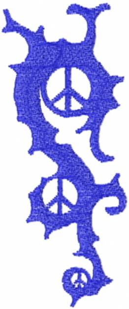 Picture of Peace Sign Decoration Machine Embroidery Design