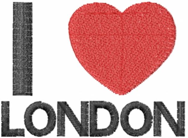 Picture of I Love London Machine Embroidery Design