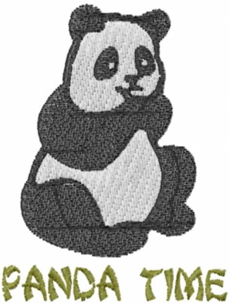 Picture of Panda Time Machine Embroidery Design