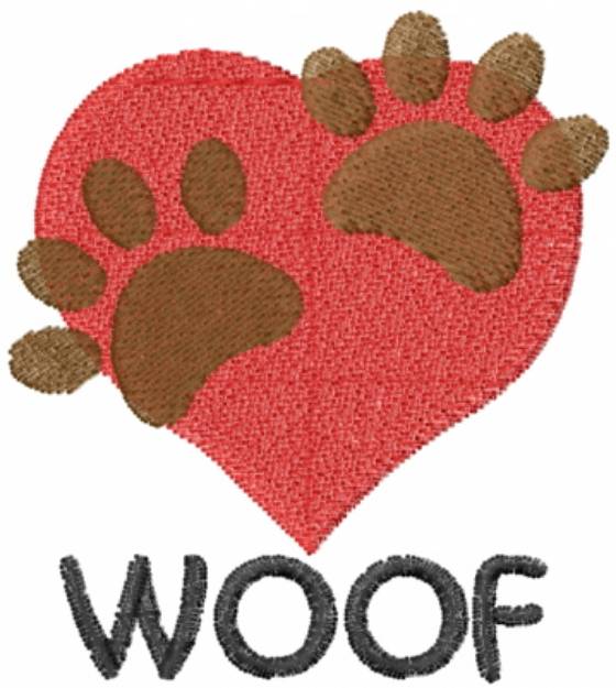 Picture of Double Paws Machine Embroidery Design