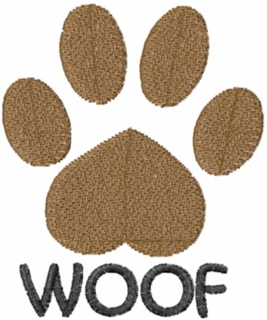 Picture of Woof Paw Machine Embroidery Design