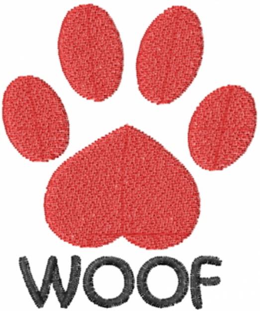 Picture of Paw Woof Machine Embroidery Design