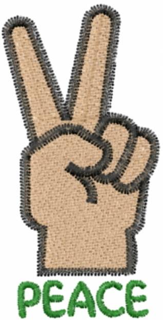 Picture of Peace Hand Machine Embroidery Design