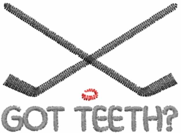 Picture of Hockey Got Teeth Machine Embroidery Design