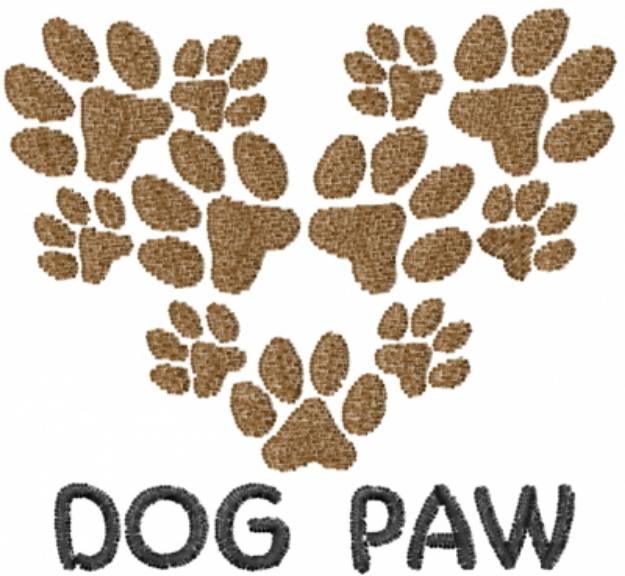 Picture of Dog Paw Machine Embroidery Design
