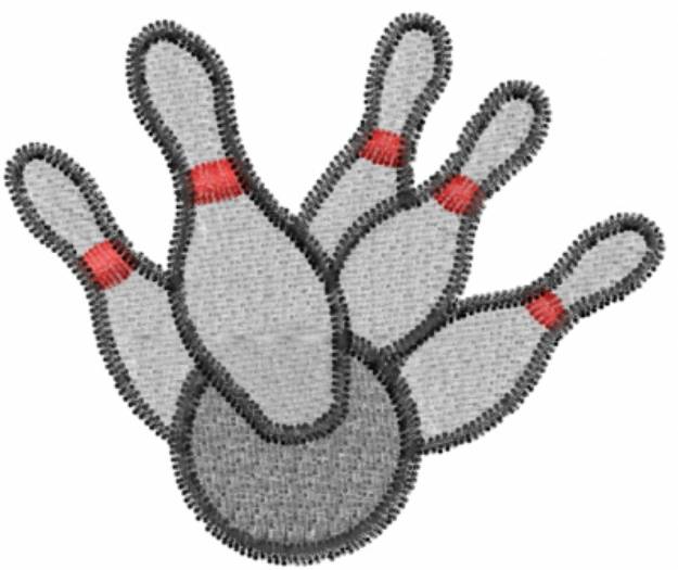 Picture of Bowling Pins Machine Embroidery Design