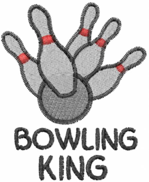 Picture of Bowling King Machine Embroidery Design
