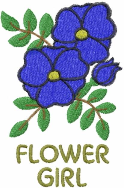 Picture of Flower Girl Machine Embroidery Design