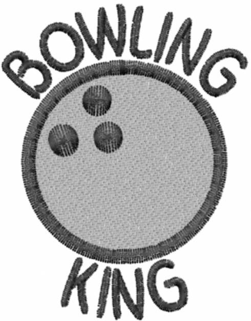 Picture of Bowling King Machine Embroidery Design