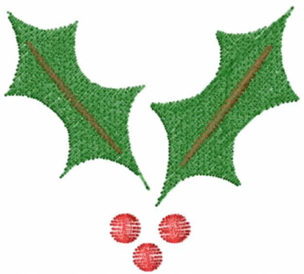 Picture of Holly Christmas Flower Machine Embroidery Design