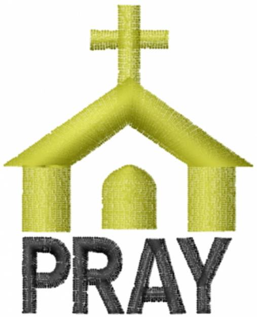 Picture of Church Pray Machine Embroidery Design