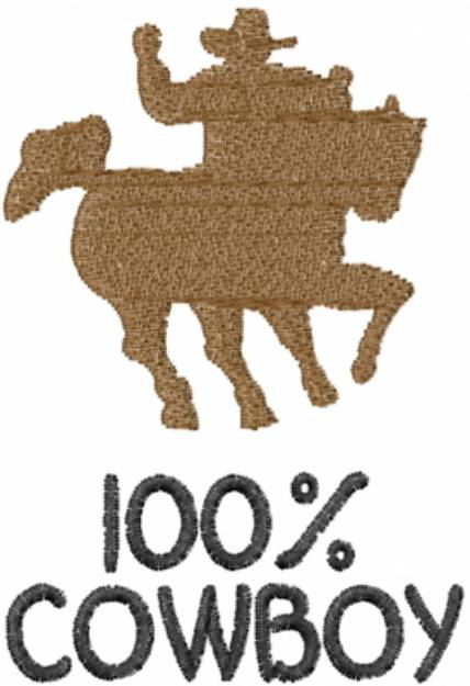Picture of 100% Cowboy Machine Embroidery Design