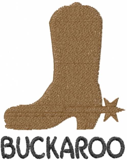 Picture of Cowboy Boot Buckaroo Machine Embroidery Design