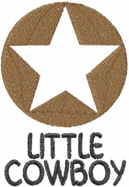 Picture of Little Cowboy Star Machine Embroidery Design