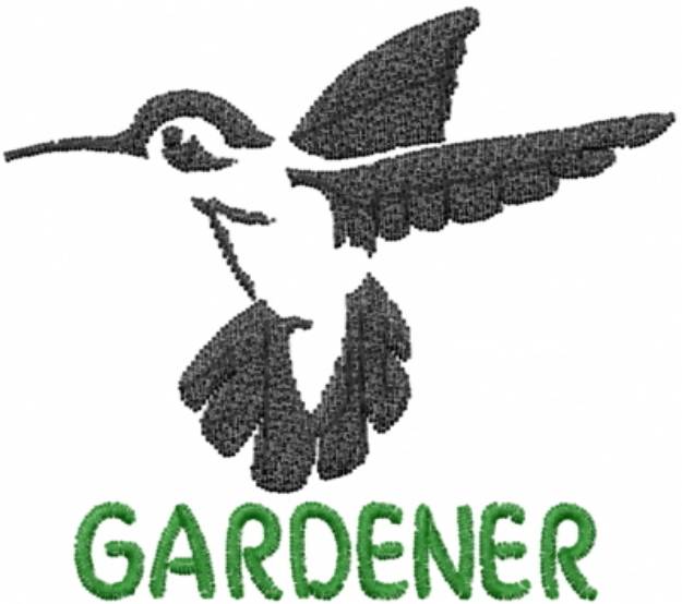 Picture of Hummingbird Gardener Machine Embroidery Design