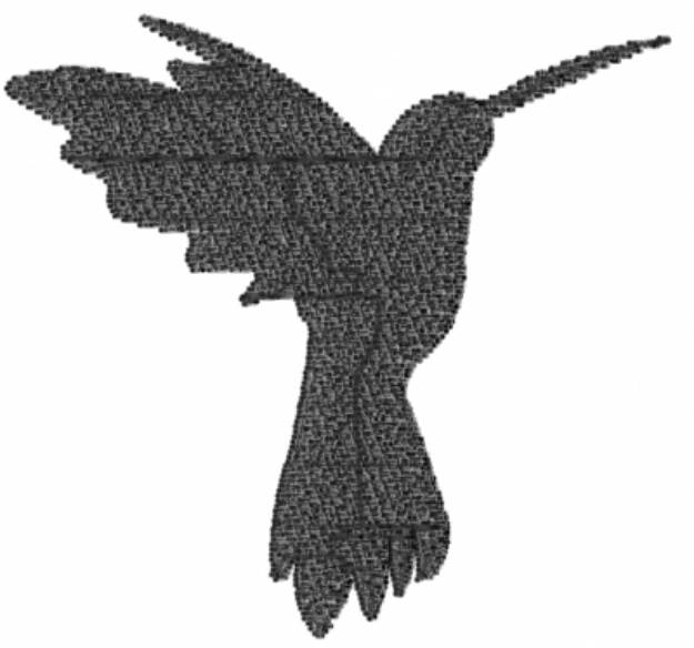 Picture of Hummingbird Stencil Machine Embroidery Design