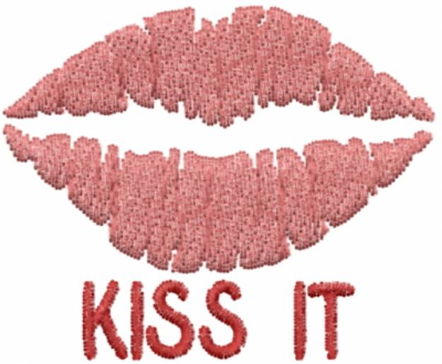 Picture of Lips Stencil Flesh Kiss It Machine Embroidery Design
