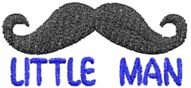 Picture of Moustache Little Man Machine Embroidery Design
