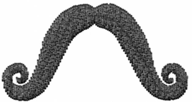 Picture of Moustache Machine Embroidery Design