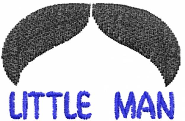 Picture of Moustache Little Man Machine Embroidery Design