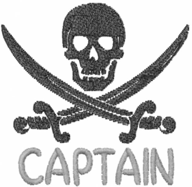 Picture of Pirate Captain Machine Embroidery Design