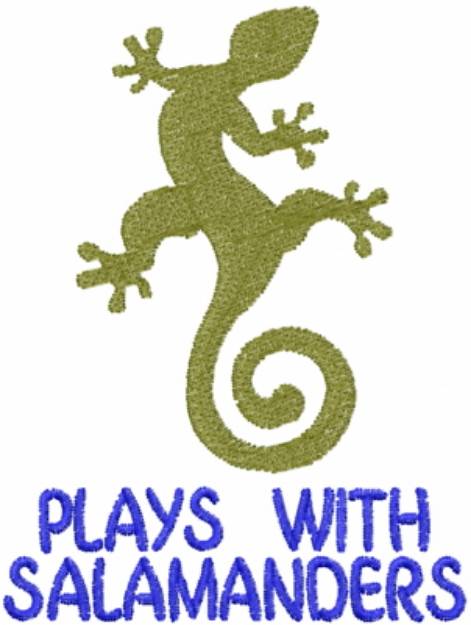 Picture of Plays With Salamanders Machine Embroidery Design