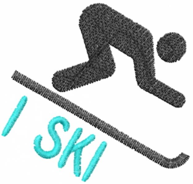 Picture of I Ski Machine Embroidery Design