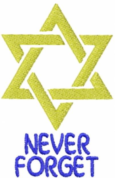 Picture of Never Forget Star of David Machine Embroidery Design