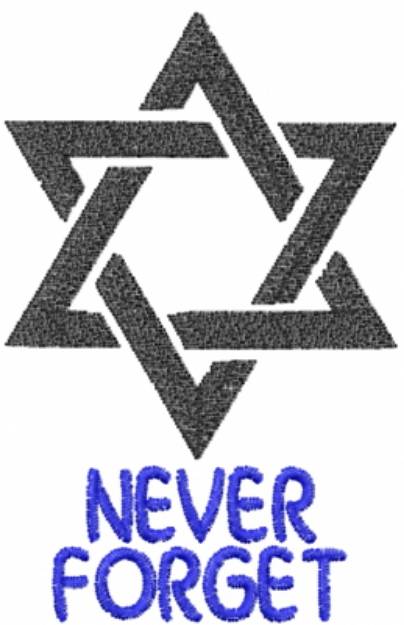 Picture of Never Forget Star of David Machine Embroidery Design