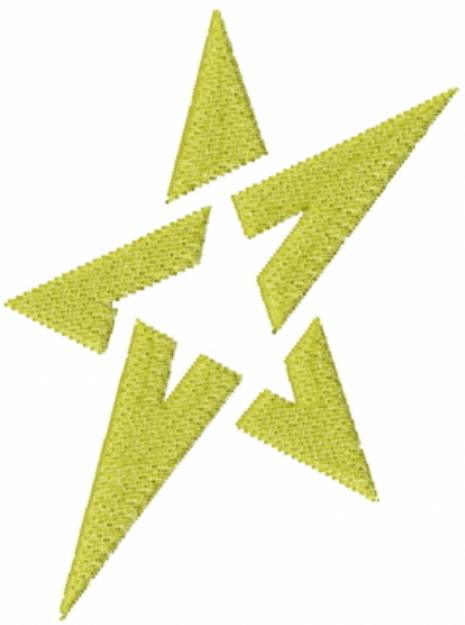 Picture of Yellow Star Stencil Machine Embroidery Design