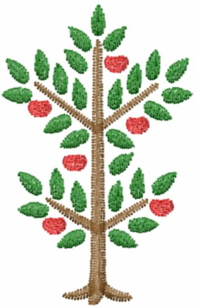 Picture of Thin Apple Tree Machine Embroidery Design