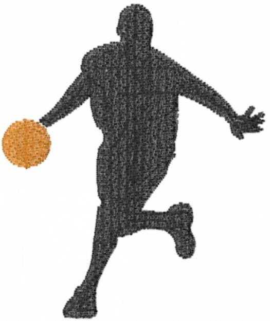 Picture of Dribbling Basketball Machine Embroidery Design