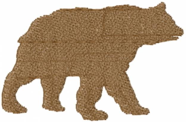 Picture of Walking Bear Machine Embroidery Design