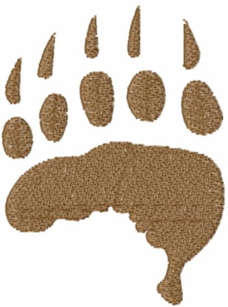 Picture of Brown Bear Claw Machine Embroidery Design