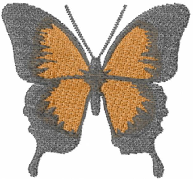 Picture of Butterfly Orange Machine Embroidery Design