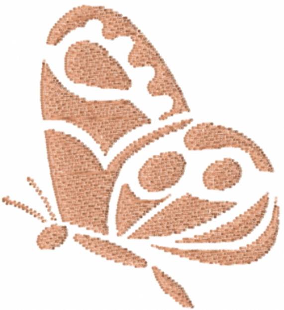 Picture of Orange Butterfly Outline Machine Embroidery Design