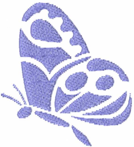 Picture of Blue Butterfly Outline Machine Embroidery Design