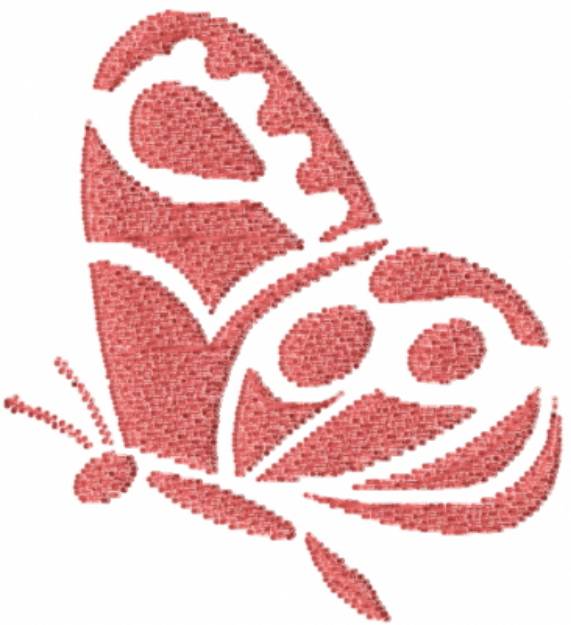 Picture of Red Butterfly Outline Machine Embroidery Design