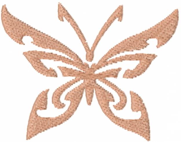 Picture of Orange Butterfly Shape Machine Embroidery Design