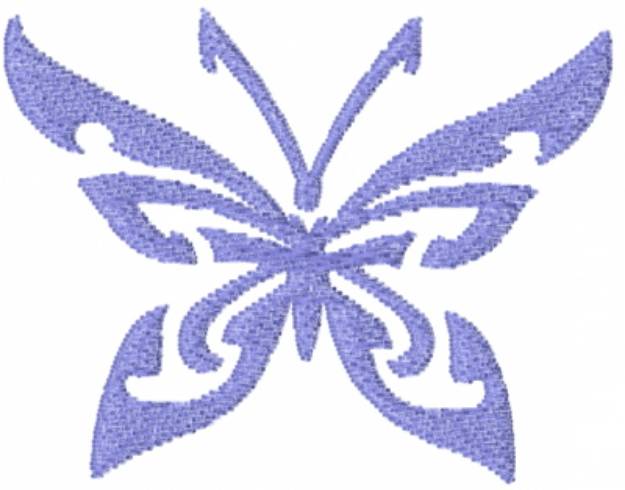 Picture of Blue Butterfly Shape Machine Embroidery Design