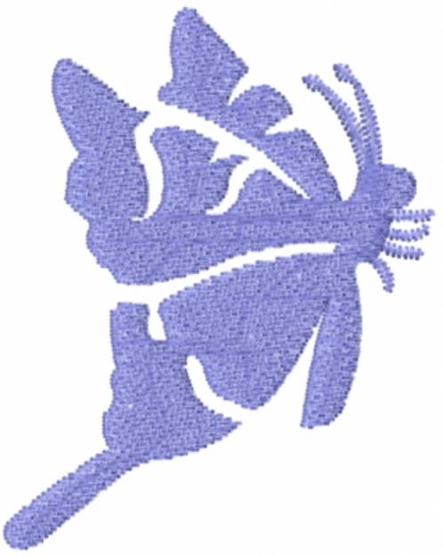 Picture of Blue Butterfly Stencil Machine Embroidery Design