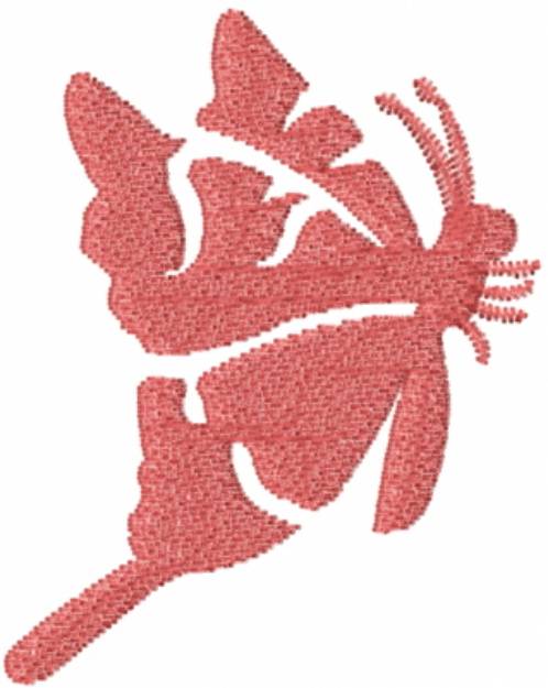 Picture of Red Butterfly Stencil Machine Embroidery Design