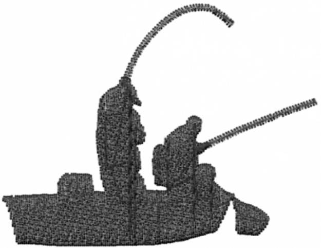 Picture of Fishermen Machine Embroidery Design