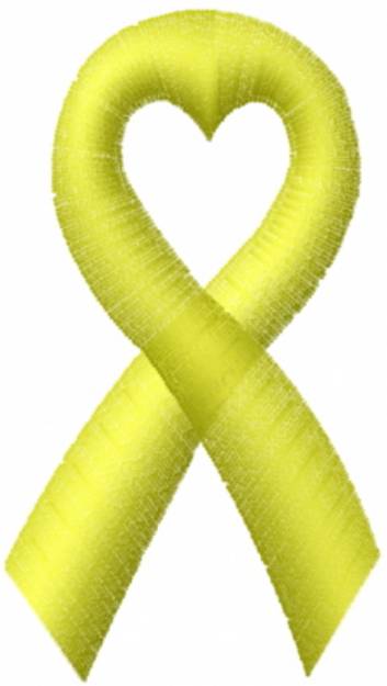 Picture of Yellow Satin Ribbon Machine Embroidery Design