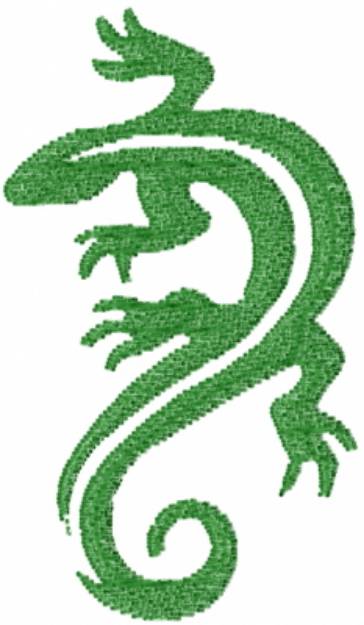 Picture of Green Salamander Machine Embroidery Design