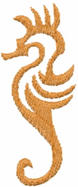 Picture of Orange Seahourse Machine Embroidery Design
