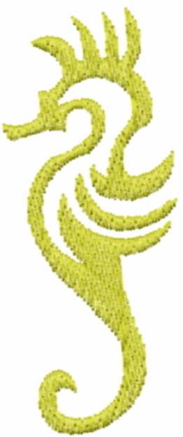 Picture of Yellow Seahourse Machine Embroidery Design