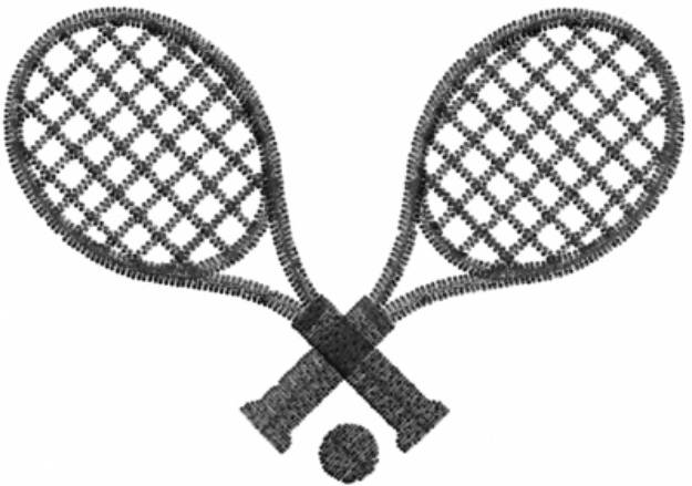 Picture of Black Tennis Machine Embroidery Design